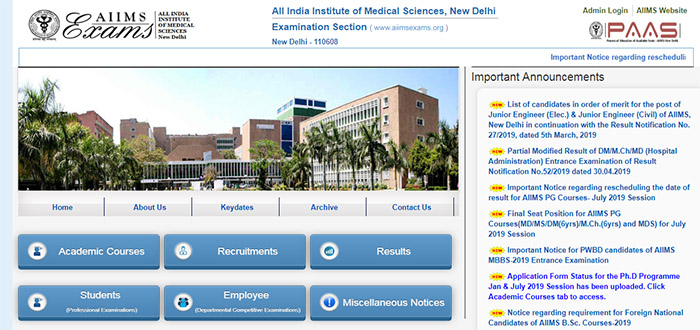 aiims admit card 2019 download